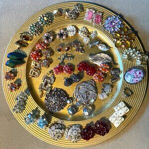 HUGE Bundle Lot Vintage Earrings Jewelry Clip-on Clip On *FREE* Shipping